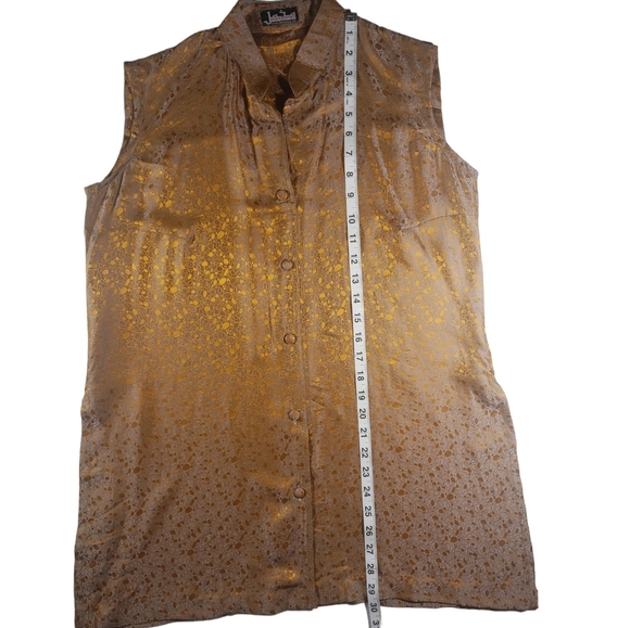 Makhmal Oriental Sleeveless Long Button Down Top Size Medium - Picture 5 of 9